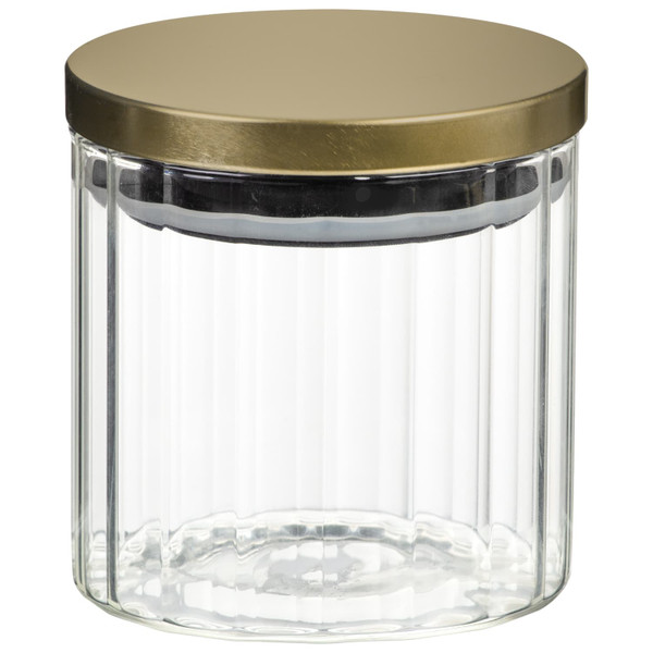 Glass Jar with Gold Lid