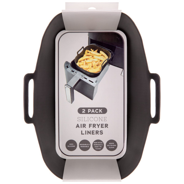 Silicone Rectangular Air Fryer Liners 2pk