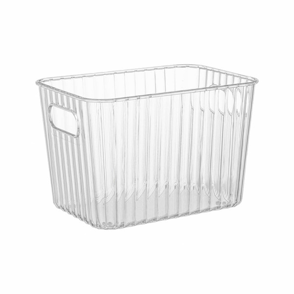 Ribbed Clear Storage Tub - Medium