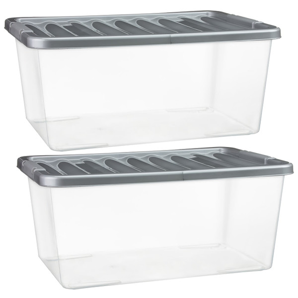 Simply Everyday Storage Box with Lid 45L 2pk