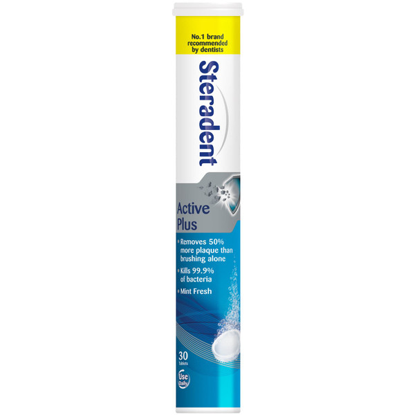 Steradent Active Plus 30pk - Mint Fresh
