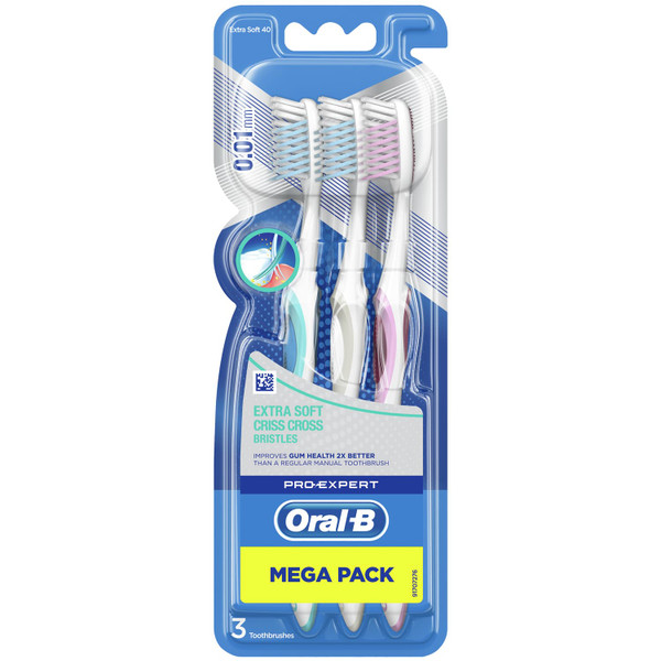 Oral-B Pro Expert Extra Soft Toothbrushes 3pk