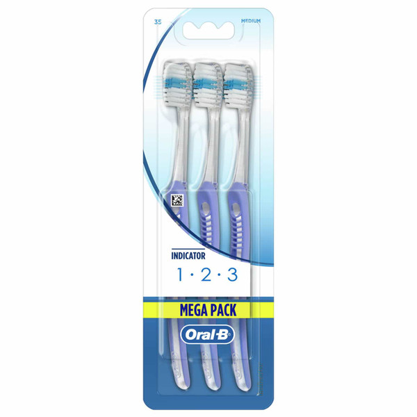 Oral-B 123 Indicator Toothbrush 3pk