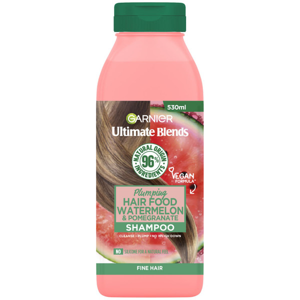 Garnier Ultimate Blends Plumping Hair Food Shampoo 530ml - Watermelon & Pomegranate