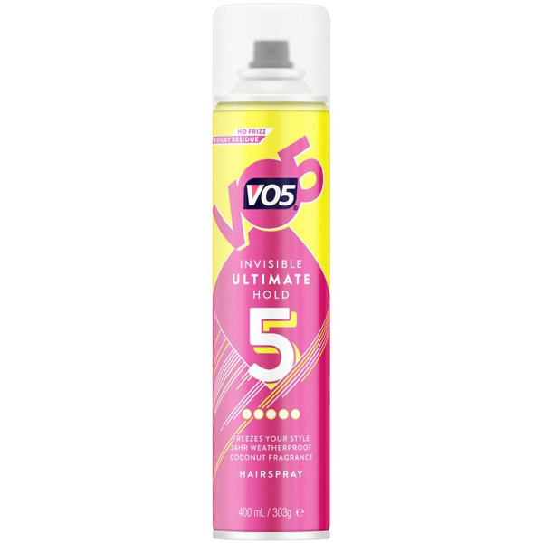 VO5 Invisible Ultimate Hold 5 Hairspray 400ml