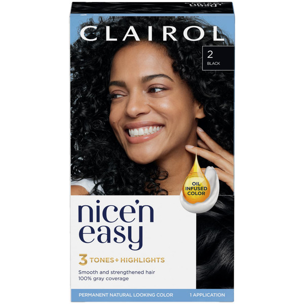 Clairol Nice'n Easy Creme Permanent Hair Dye - 2 Black