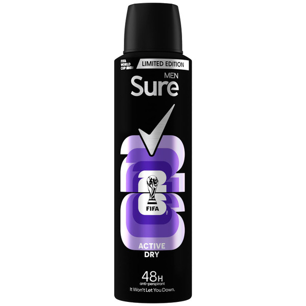 Sure Men FIFA  Active Dry Anti-Perspirant 150ml