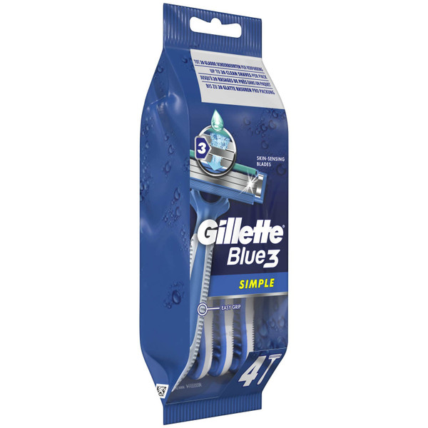 Gillette Blue3 Simple Razors 4pk