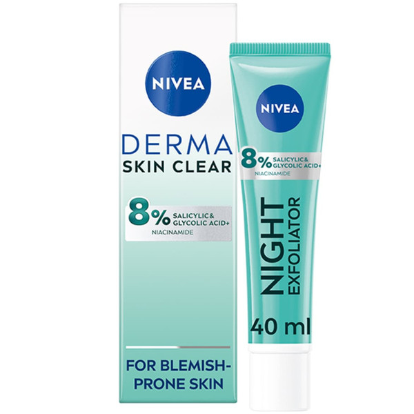 Nivea Derma Skin Clear Night Exfoliator 40ml