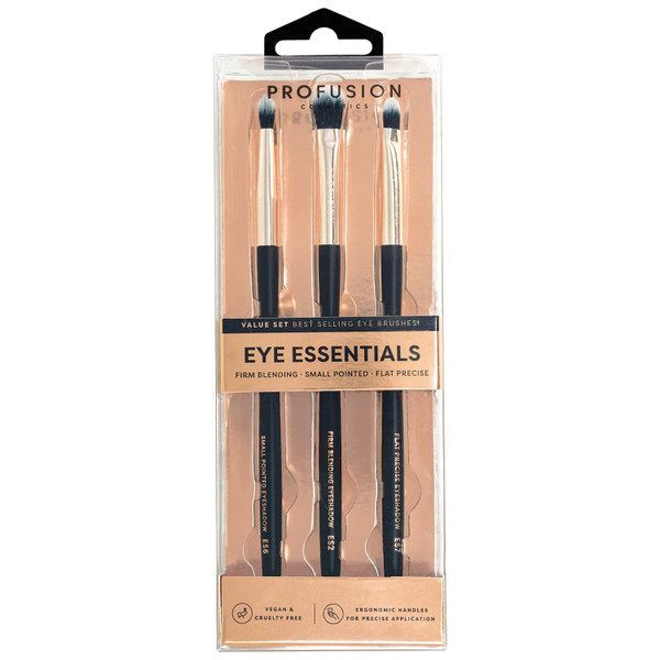 Profusion Cosmetics Eye Brushes 3pc Set