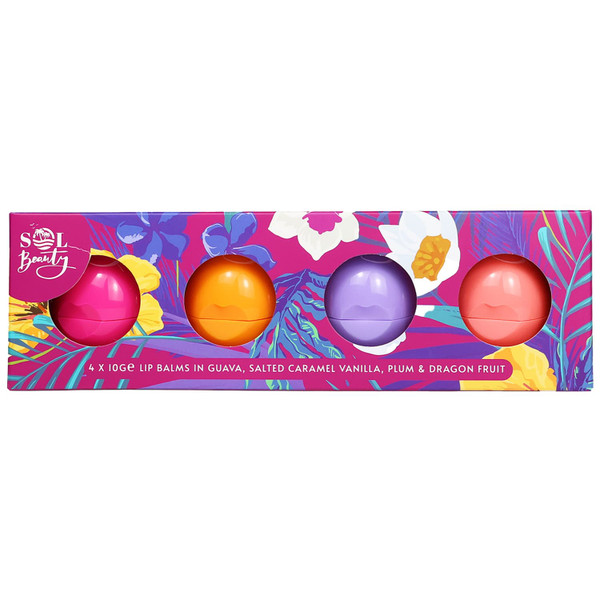Sol Beauty Lip Balm Set 4pc