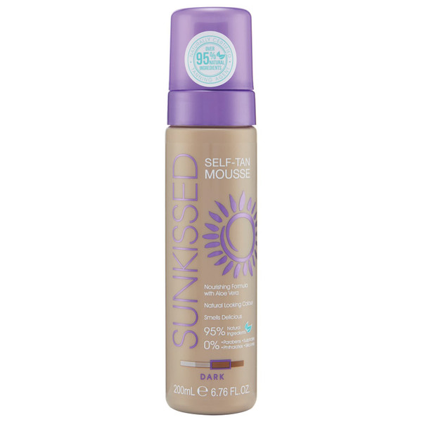 Sunkissed Self Tan Mousse 200ml - Dark
