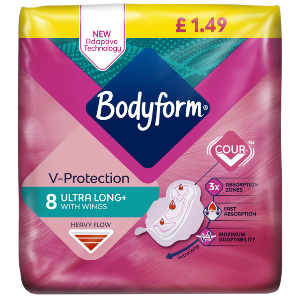 Bodyform Ultra Long Pads with Wings 8pk