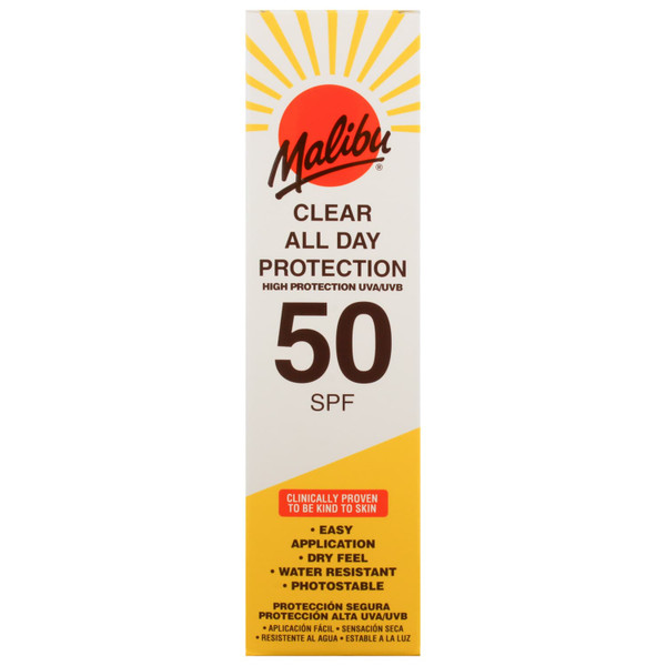 Malibu Clear All Day Protection Spray SPF50 250ml