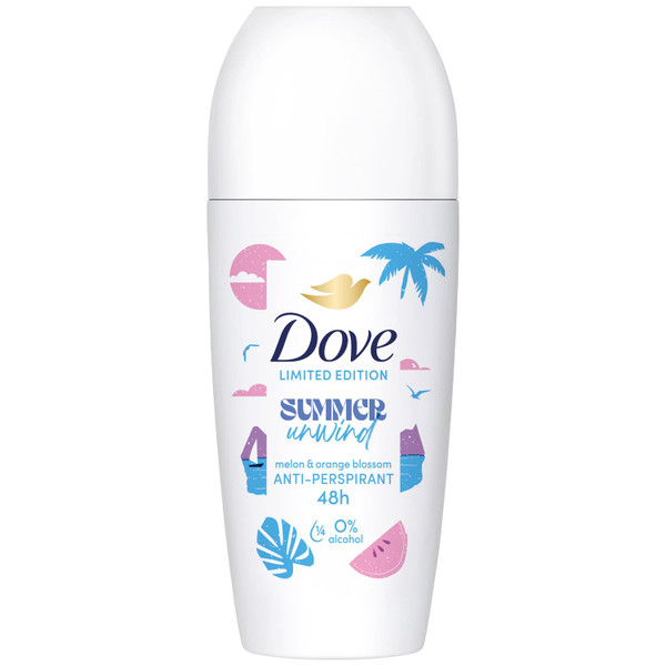 Dove Summer Unwind 48H Anti-Perspirant Roll On 50ml