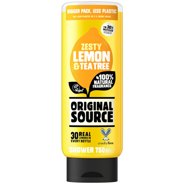 Original Source Shower Gel 750ml - Zesty Lemon & Tea Tree