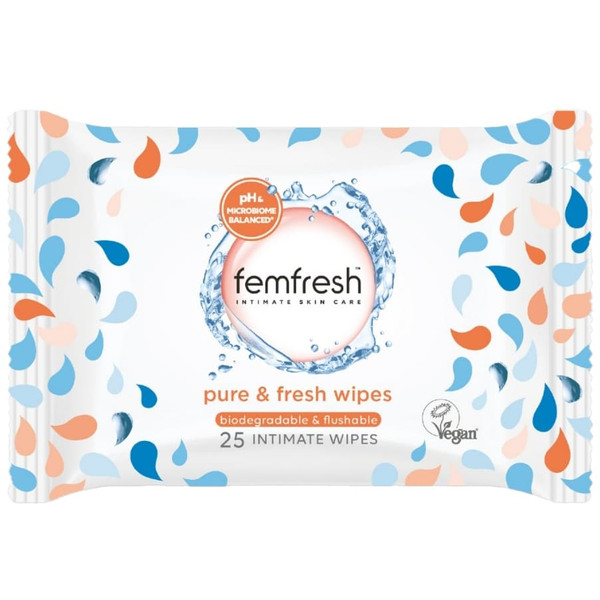 FemFresh Pure & Fresh Intimate Wipes 25pk