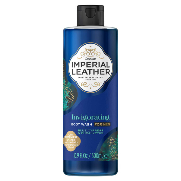 Cussons Imperial Leather Invigorating Body Wash for Men 500ml - Blue Cypress & Eucalyptus
