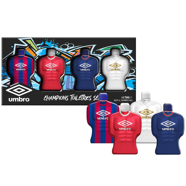 Umbro Champions Toiletries Set 4 x 75ml
