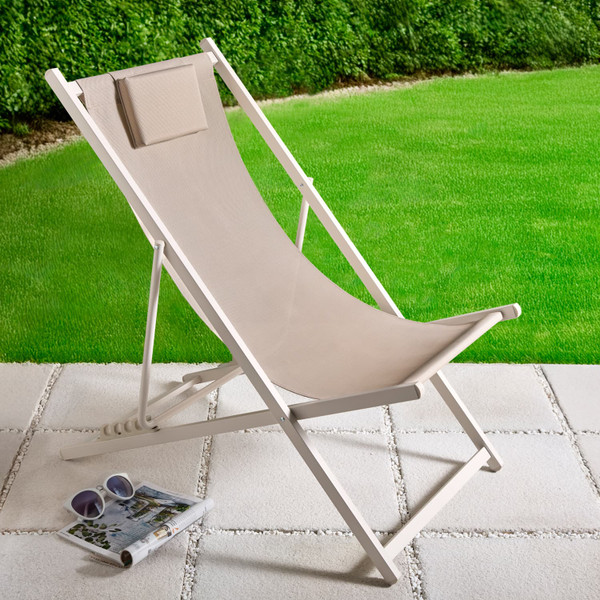 Multi Position Deck Chair with Pillow