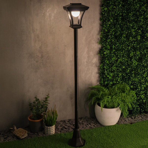 Solar Lamp Post 1.5m - Black