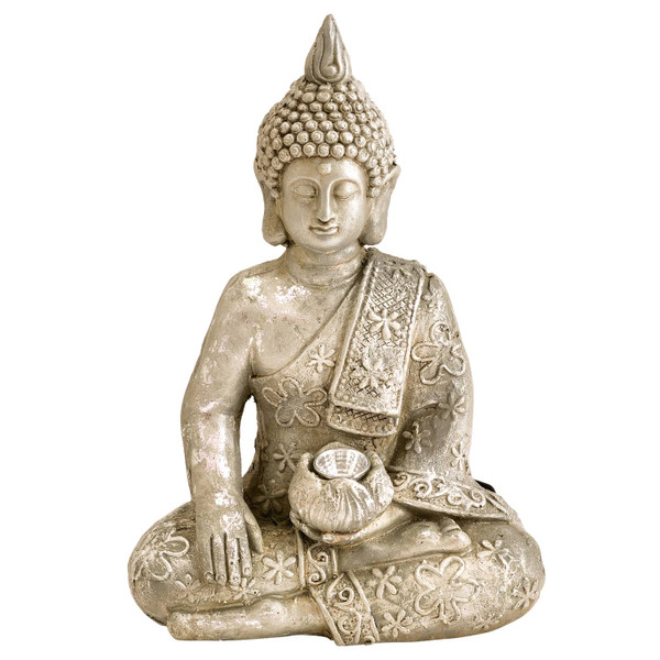 Sitting Buddha Ornament With LED Light