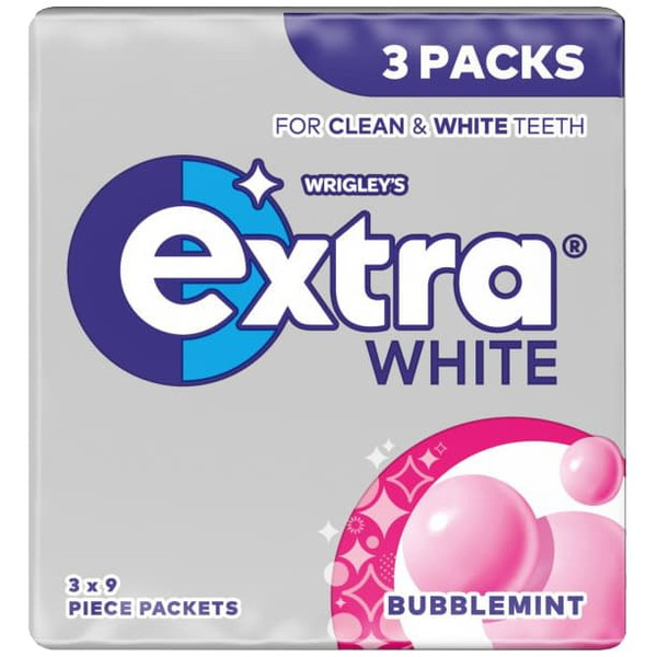 Wrigleys Extra Chewing Gum 3pk - White Bubblemint