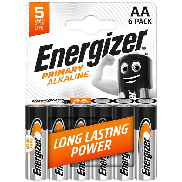 Energizer Primary Alkaline AA Batteries 6pk