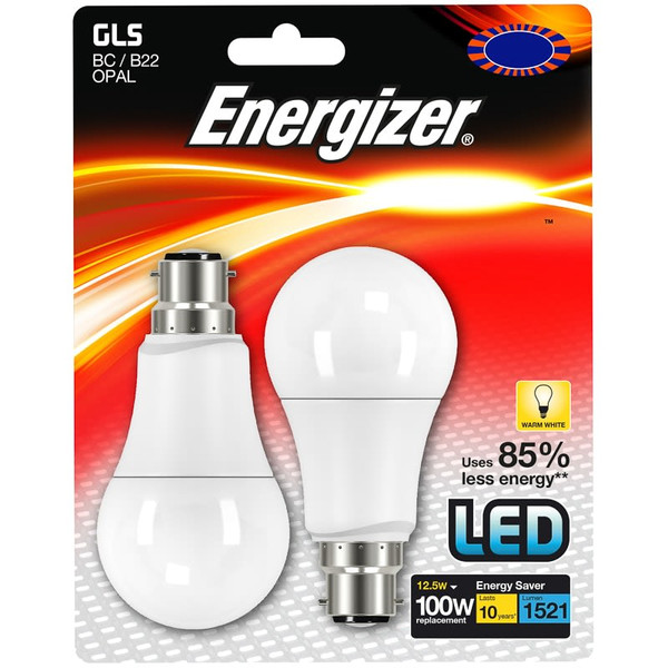 Energizer LED 100W B22 Bulb 2pk
