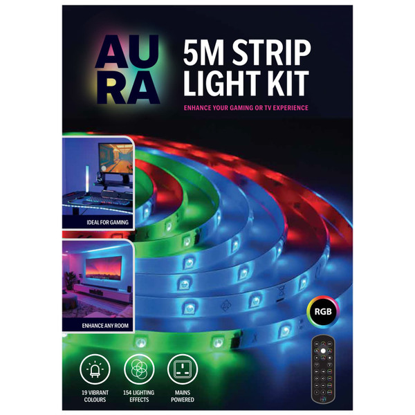 Aura LED Multicolour Strip Light 5m