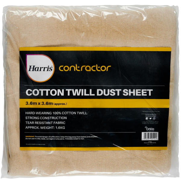 Harris Contractor Cotton Twill Dust Sheet