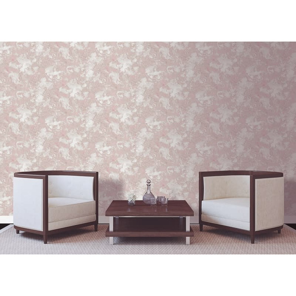 Metallic Marble Shimmer Wallpaper - Rose Gold