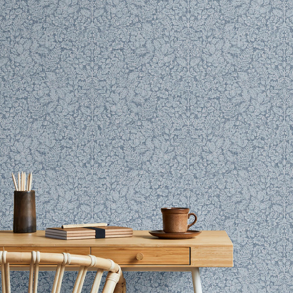 Fresco Maple Blue Wallpaper