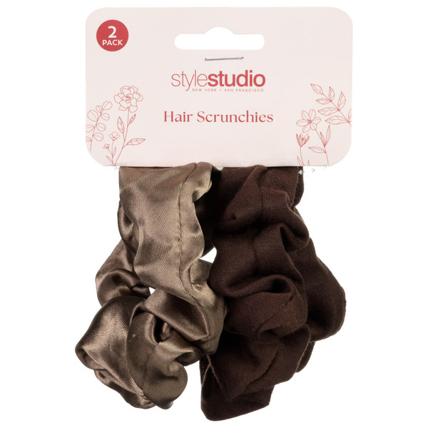 Style Studio Scrunchie 2pk - Black