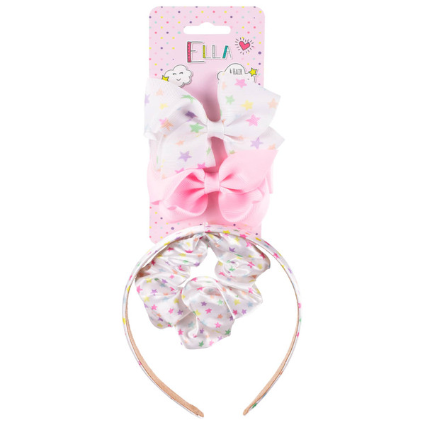 Ella Hair Accessory Set 4pk - Rainbow