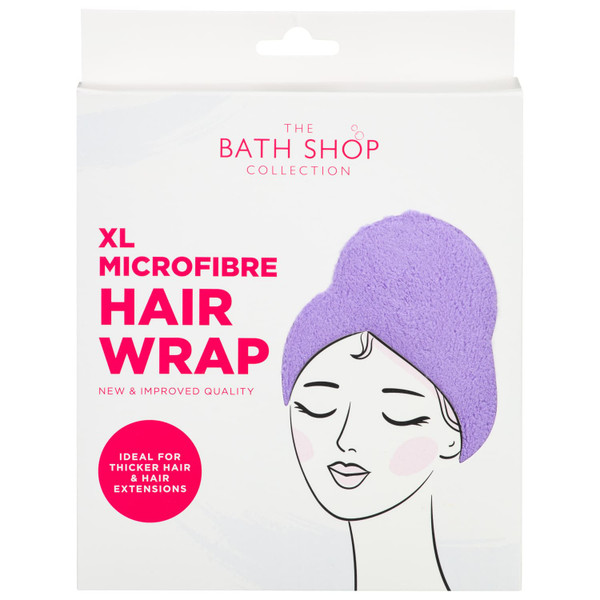 The Bath Shop Collection XL Microfibre Hair Wrap - Purple
