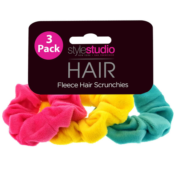Style Studio Hair Scrunchies 3pk - Neon