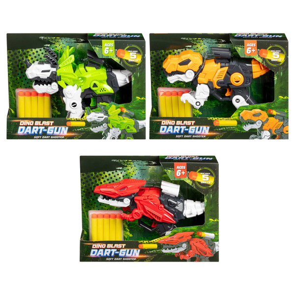 Dino Blast Dart Gun - Assorted