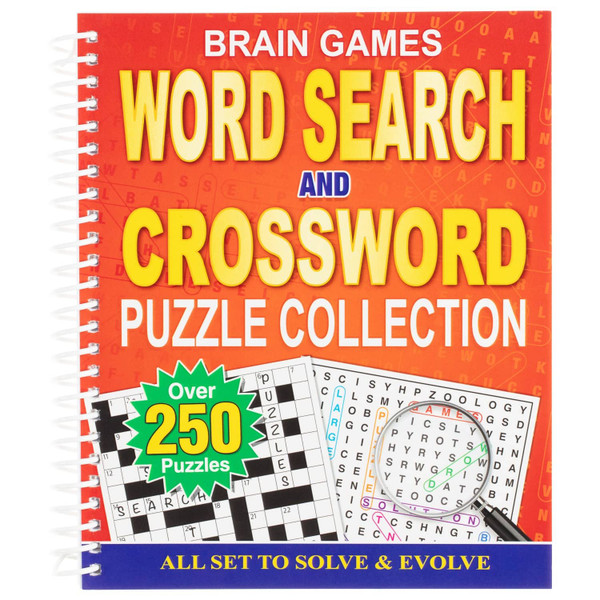 Large Print Puzzle Book - Word Search & Crossword