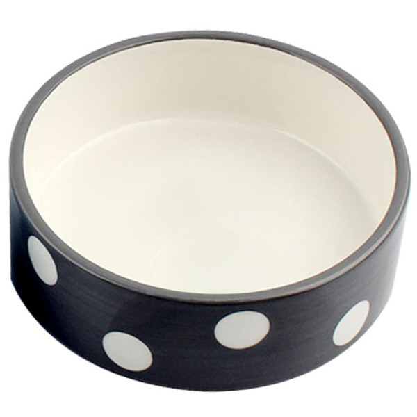 Polka Dot Feeding Bowl - Black