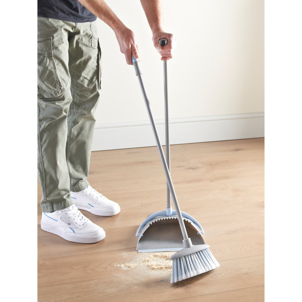 Addis Soft Grip Long Handle Dustpan & Brush