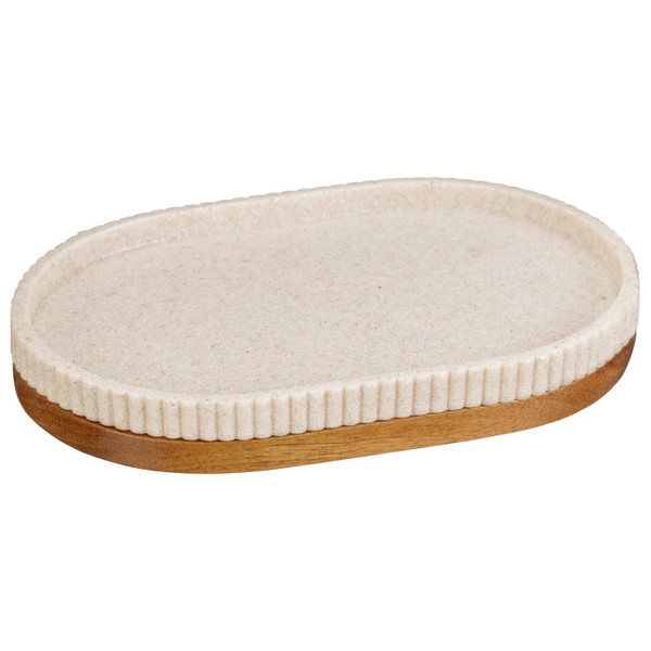 Natural Tray with Wooden Base