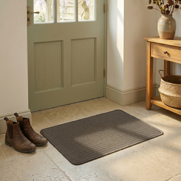 Buddy High Low Textured Mocha Doormat