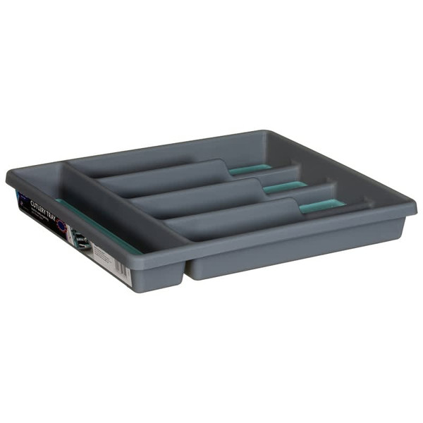 Addis Non-Slip Cutlery Tray - Grey