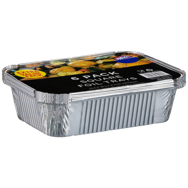 Square Foil Trays 6pk