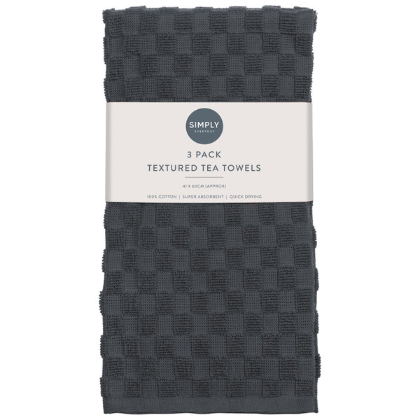 Textured Tea Towels 3pk