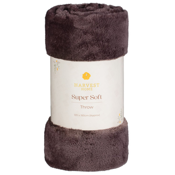 Harvest Home Super Soft Throw - Brown