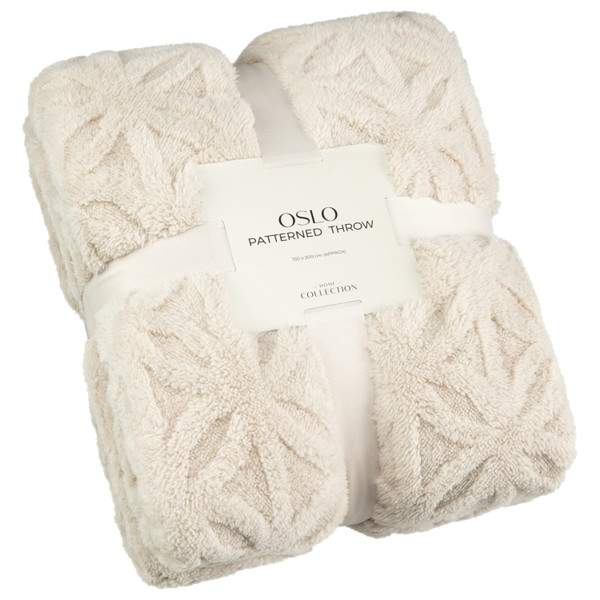 Oslo Patterned Throw - Natural