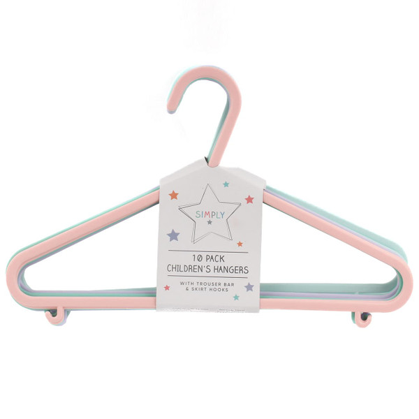 Simply Children's Hangers 10pk - Pink & Purple