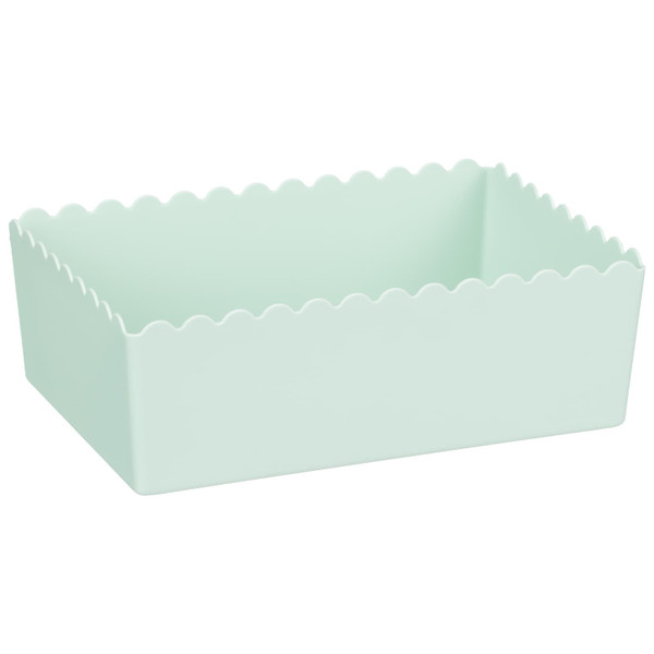 Medium Scalloped Edge Storage Tub - Sage